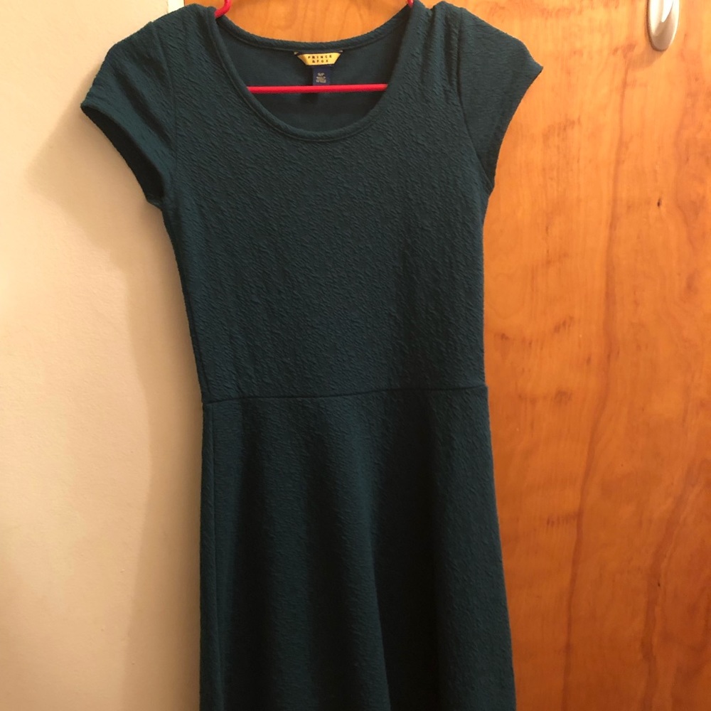 Green skater dress